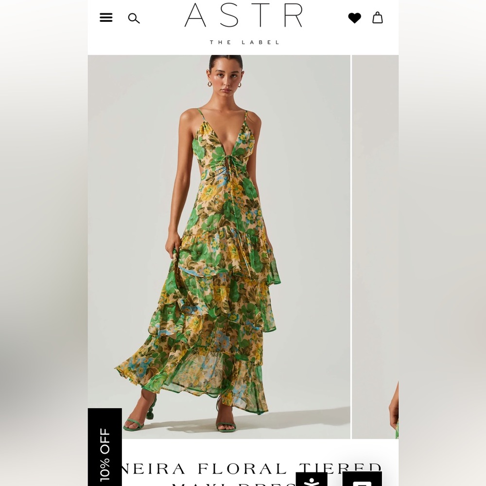 ASTR the Label Aneira Floral Tiered Dress